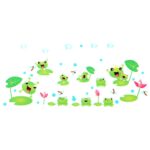 RANDWICK Frog Print Household Living Room Removable Wall Sticker 70 x 50cm Green - Image 2