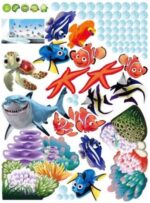 Finding Nemo Shark Fish Bathroom Mural Wall Decals Decor Kids Fun Popular Fashion for Boys Girls Living Room size 45x60 ay617 - Image 2
