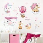 HM71009 Wall Stickers Baby Kids Room Bedroom Background Home Decor Nursery Decals Decoration Cute Animals Sticker - Image 4