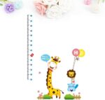 JANOMI height chart wall sticker,wall stickers & murals, Baby Height Growth Chart Ruler Giraffe Height Chart Wall Decals Children Height Measurement Chart Wall Stickers for Kids Room Nursery - Image 6
