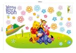 Winnie the Pooh and Friends Hug Together Friendly Art Wall Stickers Removable for House Home Nursery Kids Baby Boys Girls Room Wall Stick Decor size 60x90 dlx126l - Image 3