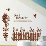 TYLOLMZ Brown Love Fence Birdcage Wall Sticker DM690036 - Image 4
