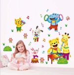 Removable Cartoon Animal Park Children Bedroom, Living Room Glass Wallpaper Stickers-xx - Image 2