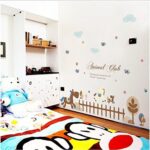 MJ8010 Animal Club Happy Animals Wooden Horse Playground Peel and Stick Removable Vinyl Wall Stickers - Image 3