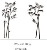 Black Bamboo Wall Sticker Home Decal Paper Removable  size ay9156 - Image 3
