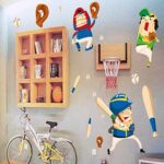 Jm8327 DIY Removable Cute Cartoon Baseball Game Art Mural Vinyl Waterproof Wall Stickers Kids Room Decor Nursery Decal Sticker - Image 2