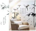 Chinese Style Ink Bamboo Wall Stickers for Bedroom Decor Sofa Background Airplane Pastrol Mural Door DIY Wall Posters Sale - Image 4