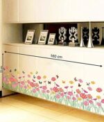 Decals Design 'Flowers Beautiful Daisy Waistline Skirting' Wall Sticker (PVC Vinyl, 60 cm x 90 cm), Multicolour - Image 4
