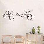 Letters Mr and Mrs Removable Family Wall Decals Lettering Vinyl Wall Art for Bedroom - Image 5