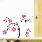 Oren Empower Pink Creative Decorative Plant PVC Vinyl Medium Wall Sticker DM570054 - Image 3