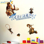 Ice Century Squirrel Elephant Wall Stickers For Kid Room Wall Decals Wall Decoration - Image 3