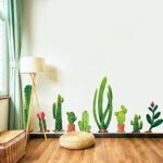 Wall Stickers 2pcs Fresh Cactus Green Plant Decal - Image 5