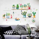 HEUREKA Cactus Potted Plants Bedroom Living Room Décor Waterproof Wall Sticker size (50 CM X 70 CM) hm71007 - Image 3