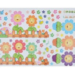 Flower Fence Design Removable Wall Sticker DIY Wallpaper dlx516 size 60x90 dlx516 - Image 2