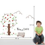 Ikeelife Home Decor Mural Vinyl Wall Sticker Red Apple Tree Chair Kids Nursery Room Wall Art Decal Paper - Image 4