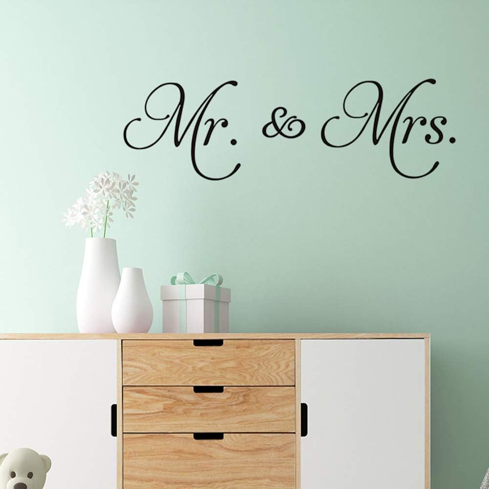 51eSoAMKigL._AC_SL1001_74971c89-4214-40a9-a2b5-c30b052e84ac Letters Mr and Mrs Removable Family Wall Decals Lettering Vinyl Wall Art for Bedroom - Image 1