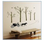 AY815 New Style Tree Carriage Creative Painting Bedroom Living Room Background Wall Stickers - Image 2