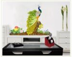 JAAMSO ROYALS Beautiful Peacock Peel and Stick Self Adhesive Wall Sticker Mj9012 - Image 3