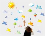AY7175 Bird in the Sky Wall Stickers Sky Home Decor Scene Birds Sticker for Children Baby Kids AY7175 - Image 3