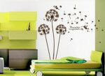 DIY Dandelion Flower Vinyl Wall Sticker For Living Room size 60x90 am9001 - Image 2