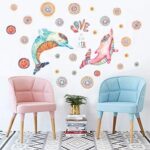 Creative Couple Dolphin Wallpaper Sticker Bedroom Bedside Living room Background Decoration PVC Waterproof Wall Stick - Image 5