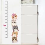 CALANDIS™ Cats Measure Growth Height Chart Vinyl Wall Sticker Decal Nursery Kids Baby | Home D?©cor size 50x70 sk7178 - Image 2