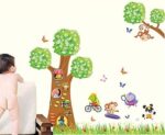 DIY Removable Wall Stickers For Children room Home Decor -Big tree grass - Image 3