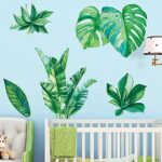 Amaonm Removable 3D Nordic Green Plants Fresh Leaves Wall Decals Nursery Decor Leaf Wall Stickers DIY Wall Art Decor Decoration Sticker for Home Living Room Girls Bedroom Offices Green SK9239 - Image 5
