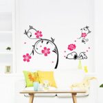 Oren Empower Pink Creative Decorative Plant PVC Vinyl Medium Wall Sticker DM570054 - Image 2