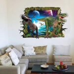 3D dinosaur world minimalist personality creative wall stickers AY9265