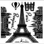 I Love Paris Eiffel Tower StickerDM570002