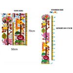 Qianxing removable cycle-usable cartoon wall sticker for kid's bedroom animal Height Chart in Nursery Children Room colourful Wall Decal for house home mural Décor height meter wallpaper(lion giraffe and elephant) - Image 3