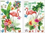 Flamingos Cartoon Wallpaper Background Decoration Removable TV Sofa Living Room Wallpaper-ek - Image 3