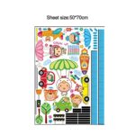 docooler Cartoon Cute Parachute Height Scale Measurement DIY Wall Wallpaper Stickers Art Decor Mural Kid's Child Room Decal size (70x50cm) xy8101 - Image 8