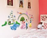 Ufingo Princess Castle Princess and Prince Wall Decals, Children's Room Nursery Removable Wall Stickers Murals , - Image 3