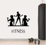Fitness Wall Decals Sportwoman Sport Girl Home Art Decor Removable Health Inspirational Vinyl Sticker Art size 47x40 - Image 3