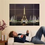 l Huaduo Modern Removable Wall Stickers 3D Window View Large Eiffel Tower Sydney Greek Night City For Living Room Bedroom Home Decoration size 50x70 ay8014axl - Image 6