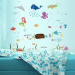 Cartoon Sea Animals Treasure Wall Stickers Removable Home Decor Wall Decals PVC Art Mural Baby Boys Girls Kids Bedroom Kitchen Decoration Poster size 60x90 df5077 - Image 4