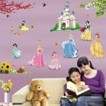 Ufingo Princess Castle Princess and Prince Wall Decals, Children's Room Nursery Removable Wall Stickers Murals , - Image 2