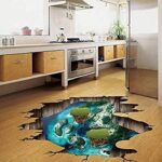 XL8308 3D Symphony Island Wall Stickers For Kids Rooms Bedroom Living Room Ceiling Floor Home Decor Children Wall Decals - Image 2