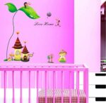 Happy Girl With Castle Cartoon Sticker Bedroom Living Room Dorm TV Sofa Background Decoration Sticker size 60x90  ay1905 - Image 3