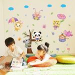 XL8206 in the rain of the flying animal wall stickers children room kindergarten cartoon waterproof decorative wallpaper. - Image 7