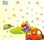 Winnie the Pooh and Friends Hug Together Friendly Art Wall Stickers Removable for House Home Nursery Kids Baby Boys Girls Room Wall Stick Decor size 60x90 dlx126l - Image 2