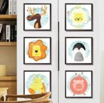 Cute Cartoon Animal Portrait Wall Sticker Animal Wall Sticker for Home Living Room Decoration xl8321 - Image 4