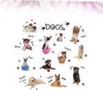 Xh1003c Asakkura Removable Stickers 2pcs Wall Removable Animal Wallpaper Home for Cartoon Paste Sticker Decals Decoration Kids Nursery Living Dog Decor Room Kids Wall Decals - Image 6