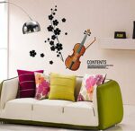 Ay934 TBOP Home Music Violin Wall Sticker - Image 5