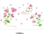 Flipkart SmartBuy 152 cm Wall Stickers Pink Pea Flower for Study Room Self Adhesive Sticker - Image 7