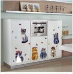 Wall Applique cat 3D Stereo Butterfly Bedroom Decoration SK7138 - Image 2