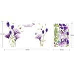 Cute 3D Purple Flowers Wall Sticker Art Mural Decal for Living Room Kitchen Desk Background size 70x50 xls7113 - Image 7