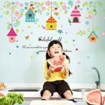Flower bird nest living room bedroom interior decoration PVC material wall sticker mural size 50x70 sk7094